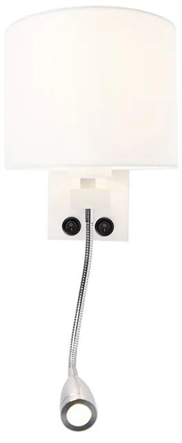 Lampă de perete modernă albă cu umbră albă - Brescia