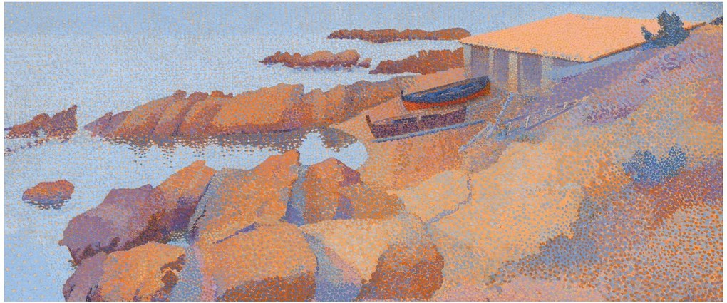 Tablou - Henri Edmond Cross, Calanque des Antibois, reproducere (120x50 cm)