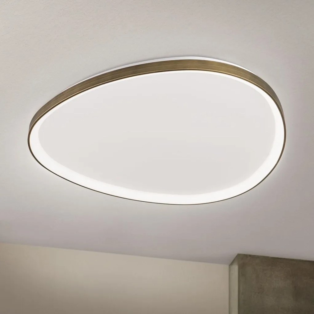 Plafoniera LED XXL design modern slim CHARLIE patina D-80cm