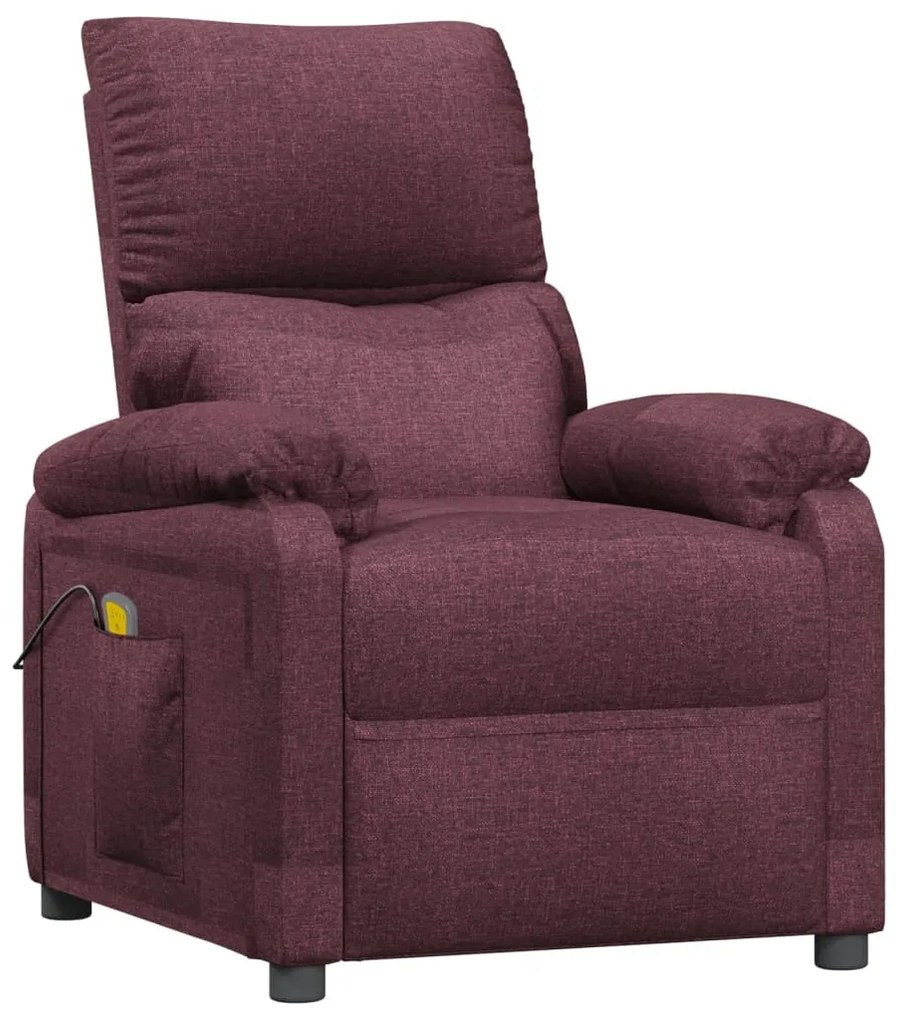 342465 vidaXL Fotoliu de masaj, violet, material textil