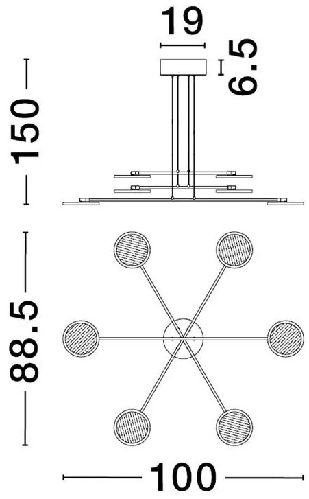 Lustra moderna dimabila cu 6 spoturi LED directionabile SCOPE