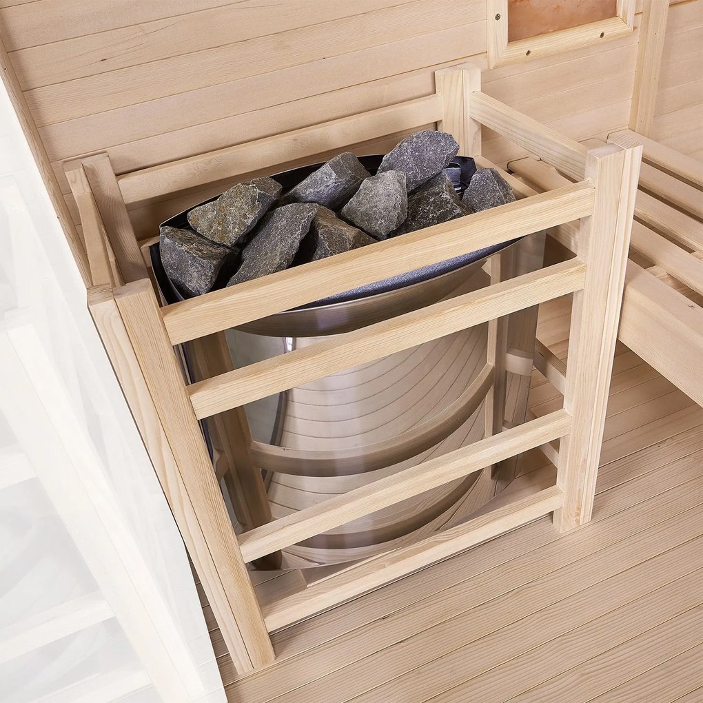Vnútorná sauna Vantaa 120 so soľnými kameňmi