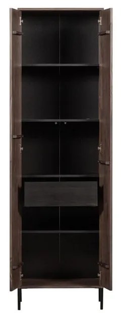 Șifonier maro cu aspect de lemn de frasin 60x210x42 cm Gravure – WOOOD