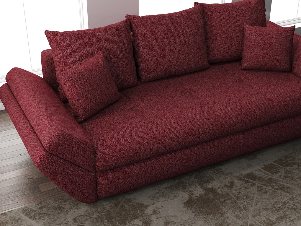 Canapea extensibilă dumonde cu ladă de depozitare si sezut confortabil din spuma high-density, Loana Enjoy Red 250x100 cm