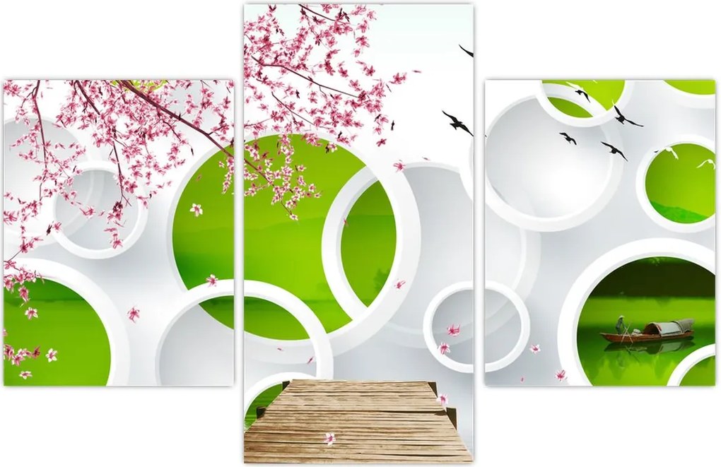 Tablou - Ponton peste lac (90x60 cm)