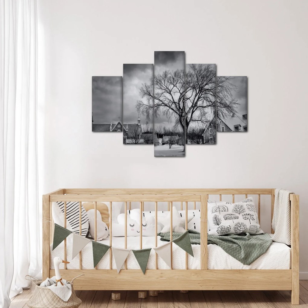 Tablou cu sat alb negru (150x105 cm)