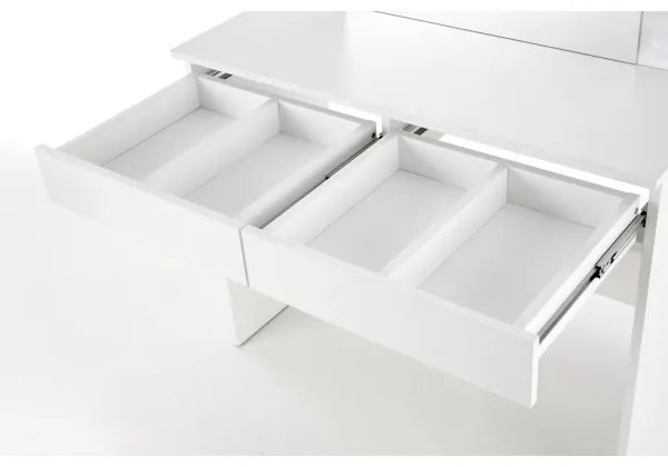 Masă de toaletă HOLLYWOOD cu iluminare LED, 140x94 cm, albă