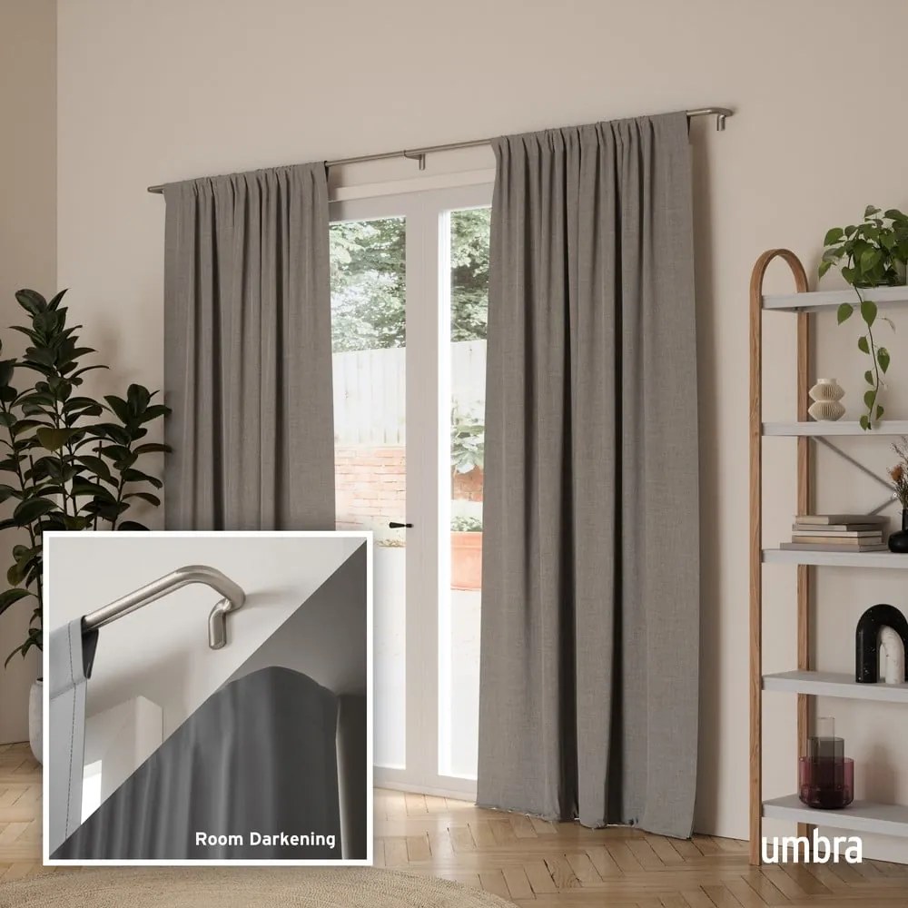 Galerie de perdea 168 - 365 cm extensibilă din oțel Twilight – Umbra
