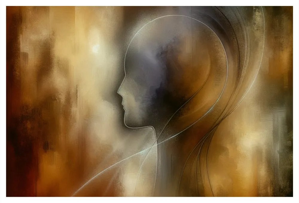 Tablou siluetă abstractă în ceață