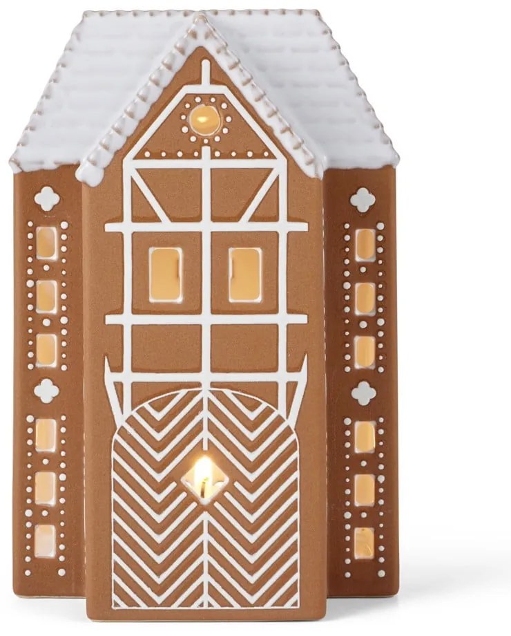 Sfeșnic pentru lumânări pastilă din ceramică Gingerbread Lighthouse – Kähler Design