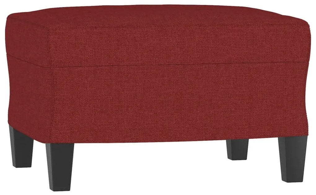 Set canapea cu perne, 4 piese, rosu vin, material textil