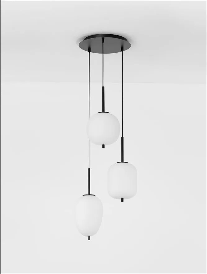 Lustra cu 3 pendule modern Lato negru