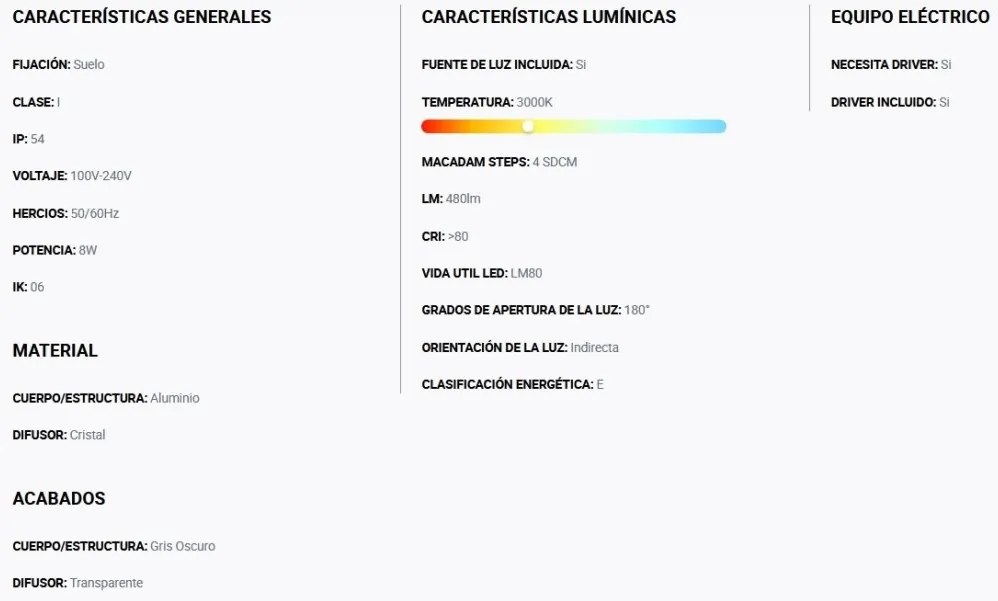 Stalp LED de exterior modern DAS