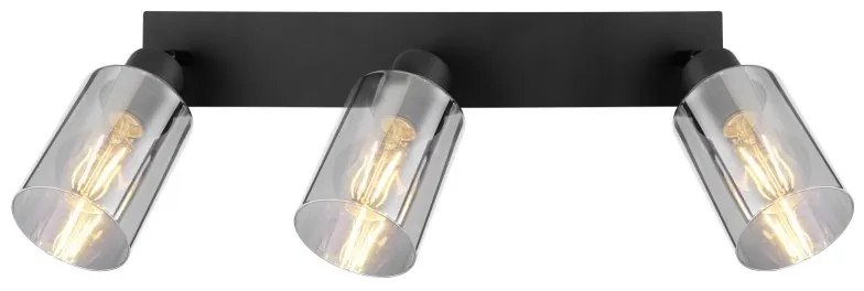 Plafoniera cu 3 spoturi directionabile design modern HADERA negru