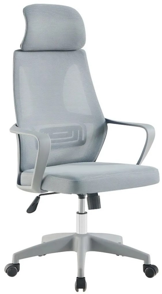 RESIGILAT- Scaun ergonomic, spătar mesh, tetiera, inaltime reglabila, Gri