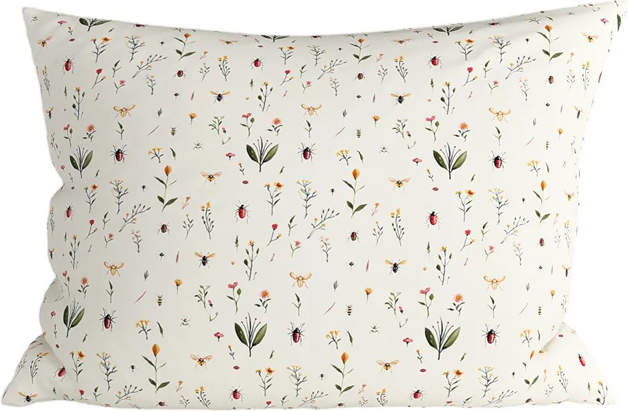 Față de pernă din microfibra INSECTA 70x90 cm, crem