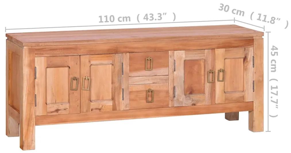Comoda TV, 110 x 30 x 45, lemn masiv de mahon 1, Maro