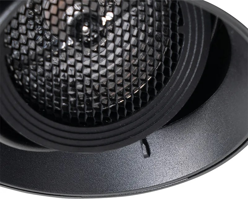 Spotlight modern îngropat negru GU10 AR70 rotund fără cadru - Oneon Honey