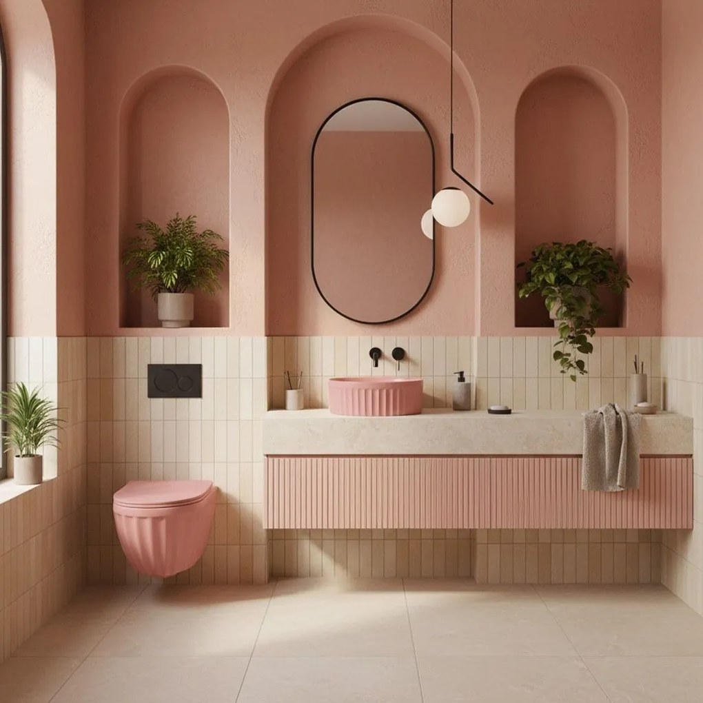 Lavoar pe blat DUO Sweet Pink Matt