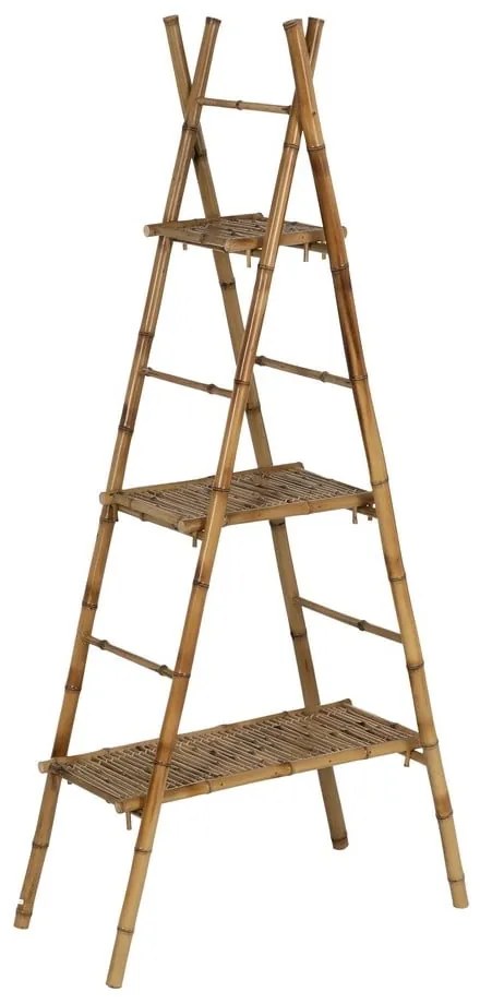 Etajeră în culoare naturală din bambus 78x165x40 cm Manali – Ixia