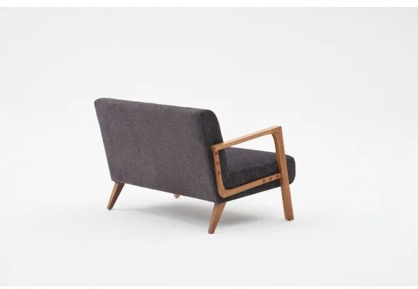 Canapea TUMI, 2 locuri, gri antracit