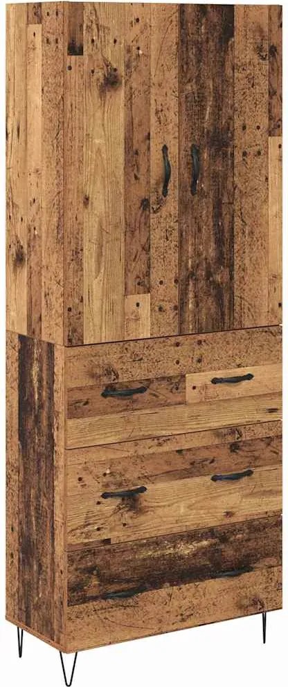 vidaXL Bufet cu sertar 2 pcs Lemn vechi Lemn compozit