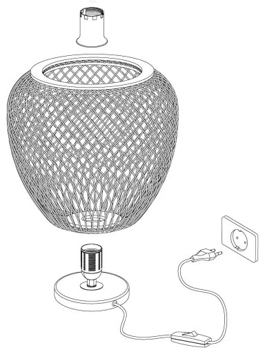 Eglo 43263 - Lampă de masă DEMBLEBY 1xE27/40W/230V
