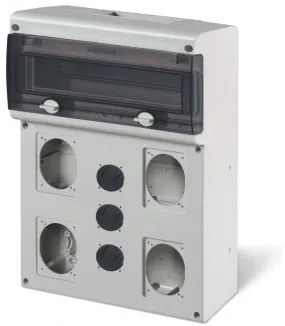 Tablou aplicat 14 module cu loc pentru 4+3 prize IP66 632.5520-000 SCAME