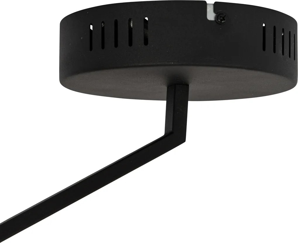 Plafoniera de design neagra incluzând LED cu dimmer pe 3 trepte - Anello