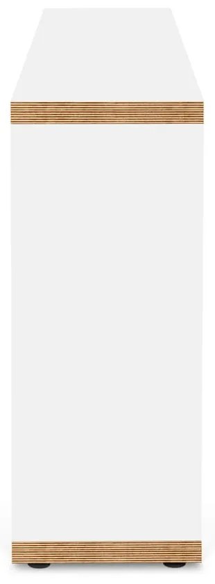 Bibliotecă albă/în culoare naturală 150x83 cm Berlin – TemaHome