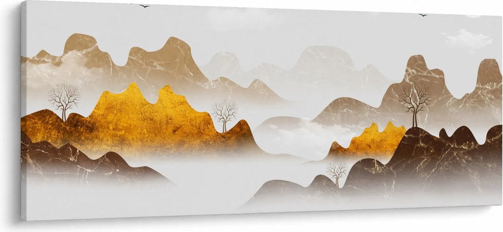 Tablou - Munții în ceață (120x50 cm)