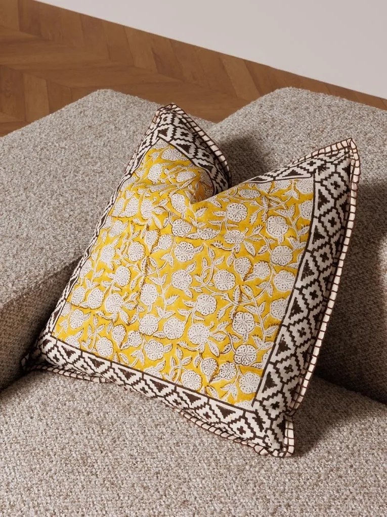 Perna decorativa din bumbac cu imprimeu 45x45cm Cumin