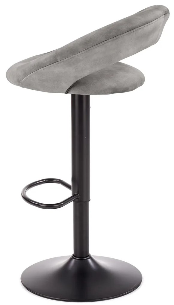 Scaun tip bar Herlinda (gri + negru). 1039565