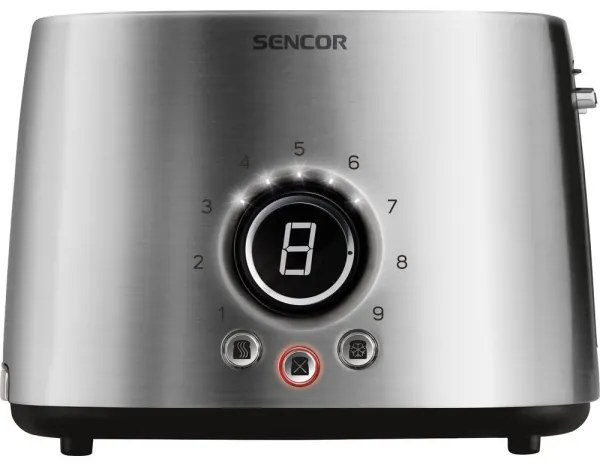 Sencor - Prăjitor de pâine cu două fante și suport pentru chifle 1000W/230V argintiu