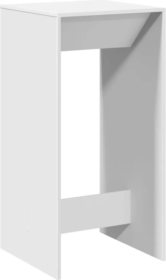 vidaXL Masă bar, alb, 51x50x103,5 cm, lemn prelucrat