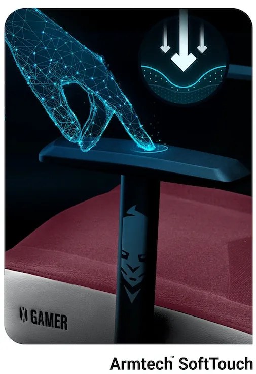 Scaun de gaming din material Diablo X-Gamer: Marshmallow Pink,Roz Diablochairs