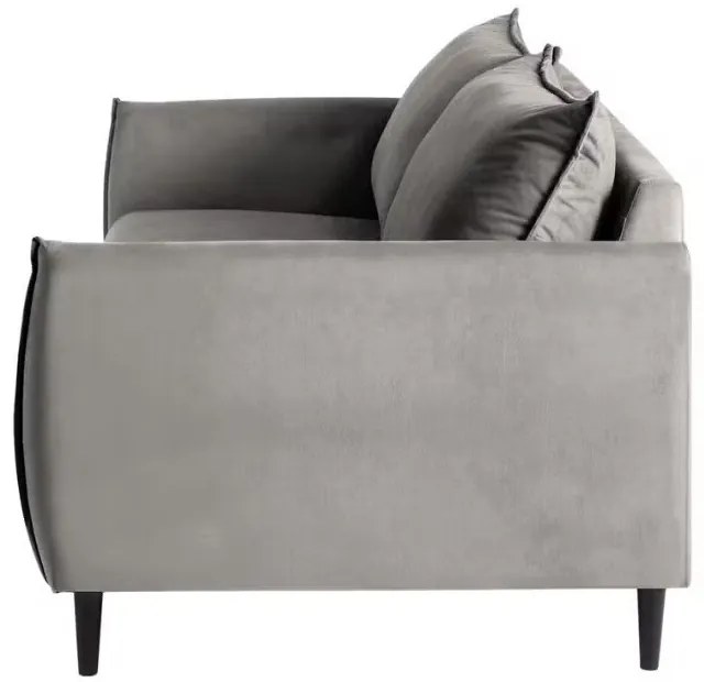 Canapea gri cu tapițerie din catifea 203 cm Juli – Ropez