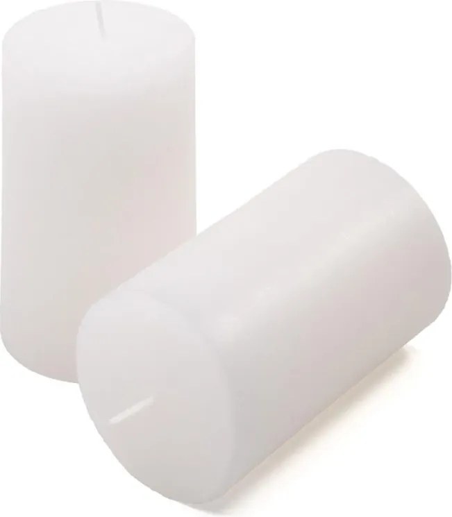 Set de lumânări rustice, 11,5 cm, Ø 6,8 cm, alb, 6 buc