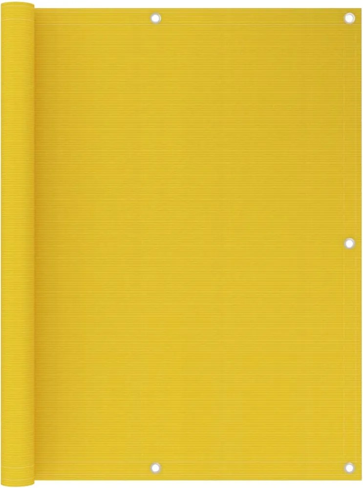 vidaXL Paravan de balcon, galben, 120 x 600 cm, HDPE