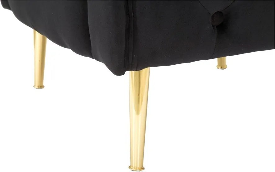 Fotoliu negru cu tapițerie din catifea Bucarest – Mauro Ferretti