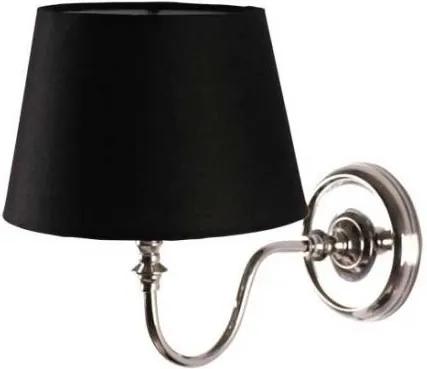 Lampa de perete cu abajur negru si brat nichelat | PRIMERA COLLECTION