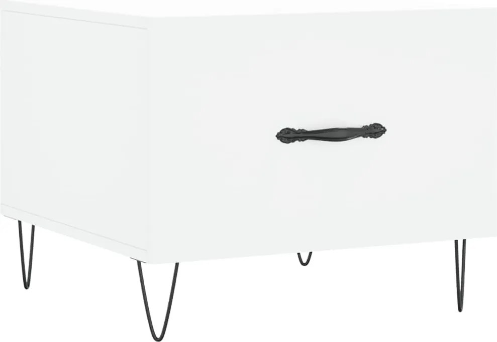 vidaXL Măsuță de cafea, alb, 50x50x40 cm, lemn compozit