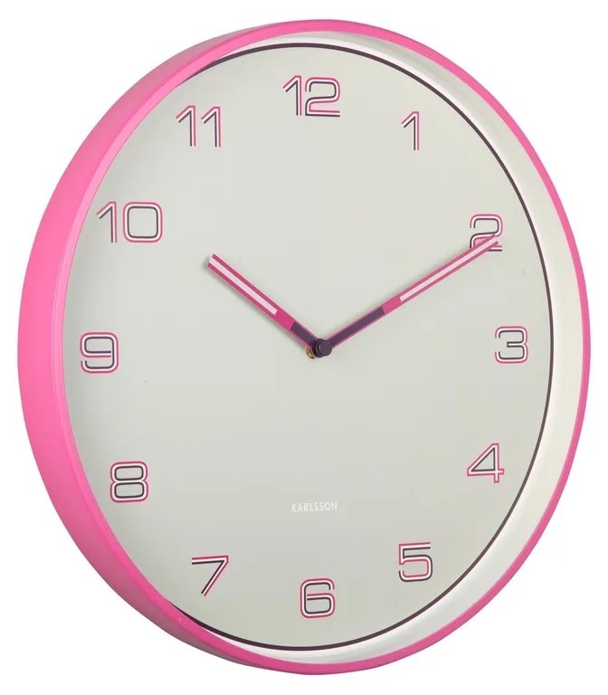 Karlsson 6013BP ceas de perete design roz,diametru 40 cm