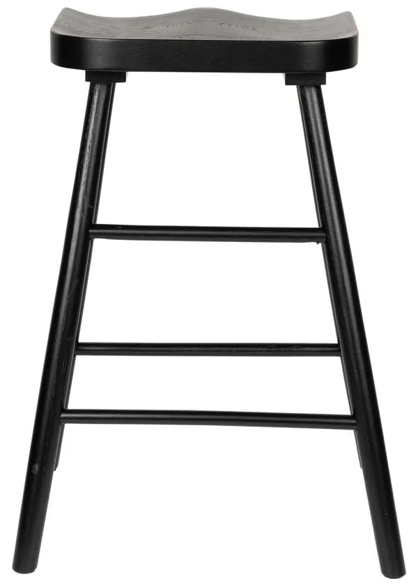 Scaun de bar negru din lemn de stejar (înălțime șezut 65,5 cm) Vander – White Label