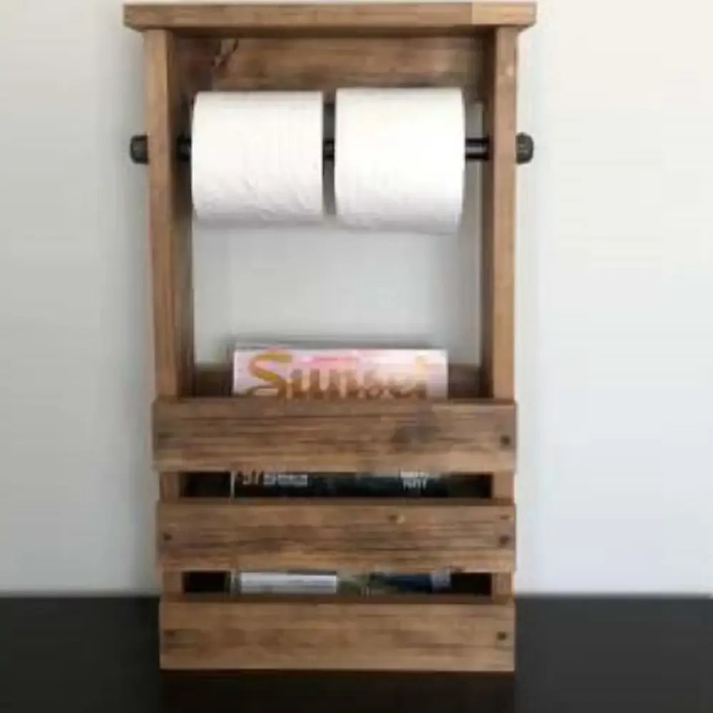 Stand suport toaleta,seria wood,homs,lemn natur,700034