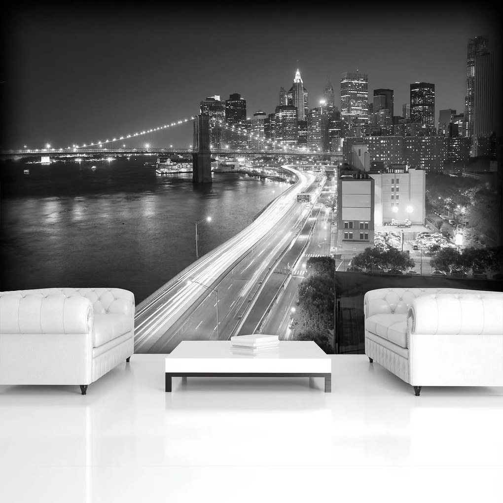 Fototapet - New York Brooklyn Bridge City (254x184 cm)