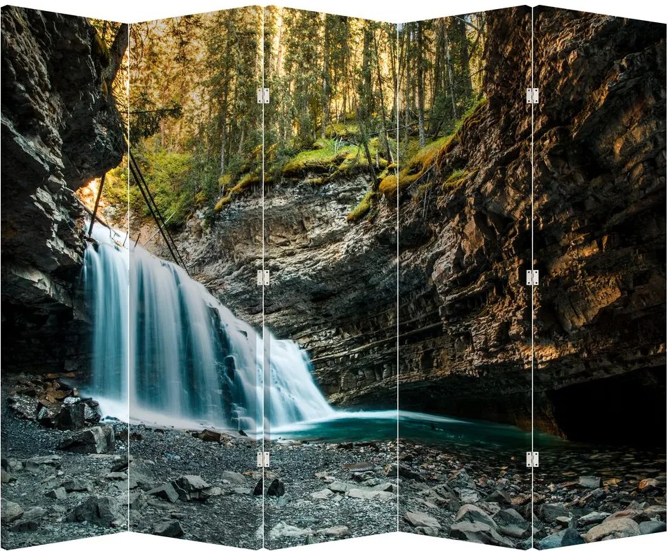 Paravan - Cascada de pădure (210x170 cm)