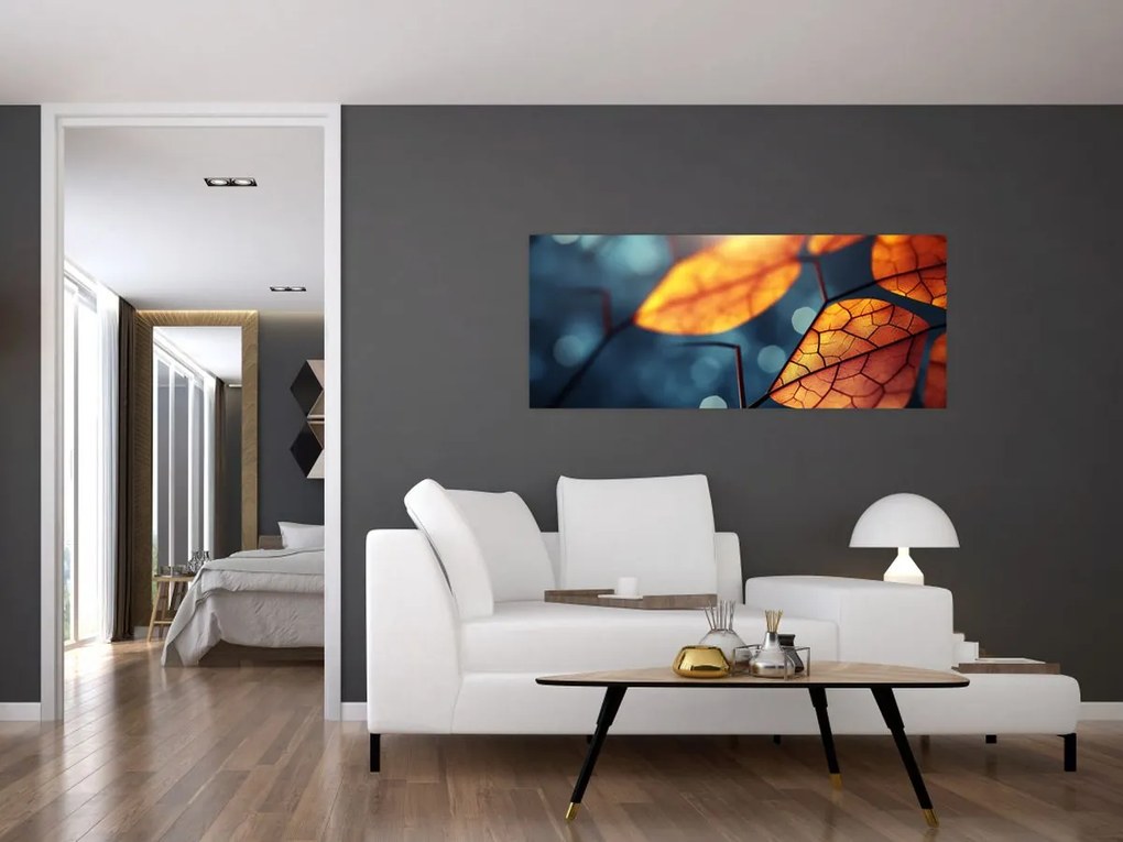 Tablou - Textura frunzelor (120x50 cm)