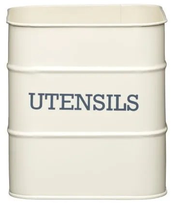 Vas metalic pentru ustensile de bucătărie Kitchen Craft Living Nostalgia, crem