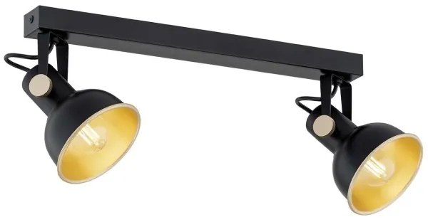 Spot LENORA 2xE14/7W/230V negru Argon 7142